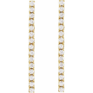 14K Yellow Gold 3/4 CTW Natural Diamond Stud Earrings