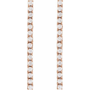 14K Yellow Gold 3/4 CTW Natural Diamond Stud Earrings