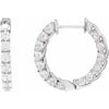 14K Yellow Gold 2.2 CTW Natural Diamond Inside-Outside Hoop Earrings