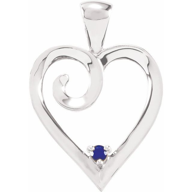Family Heart Necklace Mounting for Round Stones in 14K Gold and Sterling Silver
