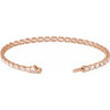 14K Yellow Gold, 7x5 mm Lab-Grown Diamond Line Bracelet - Elegant Design