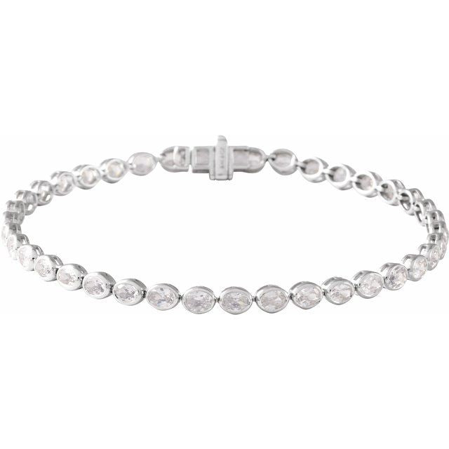 14K Gold Lab-Grown Diamond Line Bracelet - Options Available