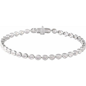 14K Gold Lab-Grown Diamond Line Bracelet - Options Available