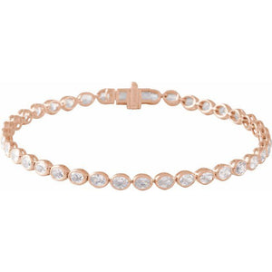 14K Gold Lab-Grown Diamond Line Bracelet - Options Available