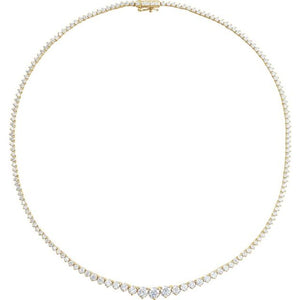 14K Yellow Gold, 5.25 mm Lab-Grown Diamond 16 1/2
