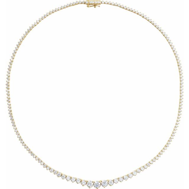 14K Gold Lab-Grown Diamond Line Necklace