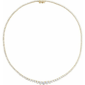 14K Gold Lab-Grown Diamond Line Necklace