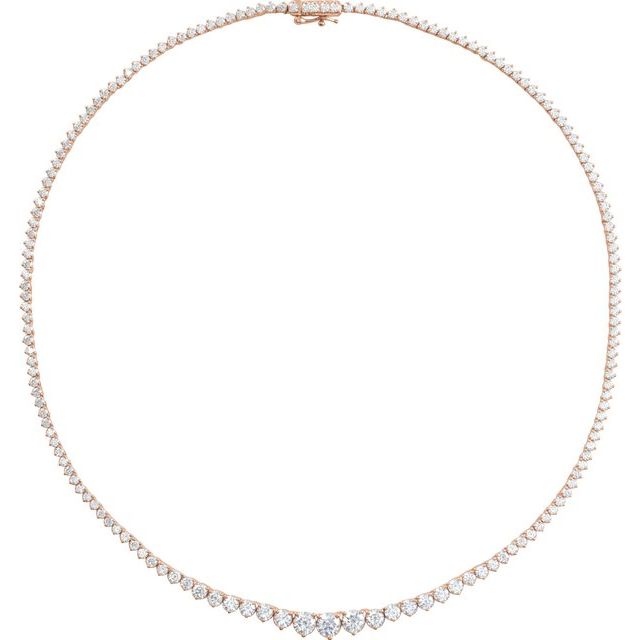 14K Yellow Gold, 5.25 mm Lab-Grown Diamond 16 1/2" Line Necklace