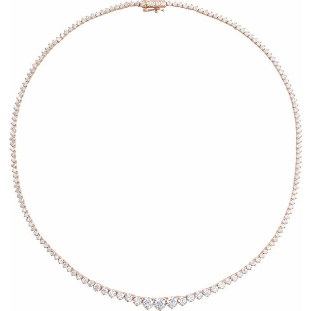14K Gold Lab-Grown Diamond Line Necklace