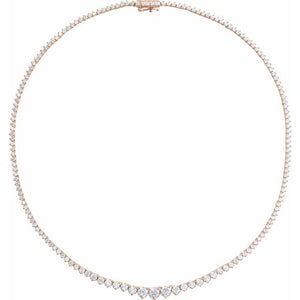 14K Gold Lab-Grown Diamond Line Necklace