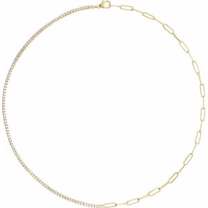 3 1/4 Lab-Grown Diamond Line Necklace