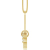 14K Gold Diamond Charm Necklace with 008 CTW - Elegant 16 Inch Design