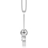 14K Gold Diamond Charm Necklace with 008 CTW - Elegant 16 Inch Design