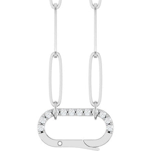 1/12 CTW Natural Diamond Round Charm Necklace in 14K Gold
