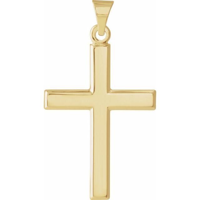 14K Yellow Cross Pendant