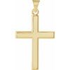 14K Yellow Gold 26x19 mm Polished Cross Pendant – Elegant Faith Symbol