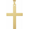 14K Yellow Gold 26x19 mm Polished Cross Pendant – Elegant Faith Symbol