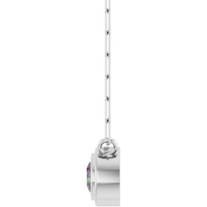 14K Rose Gold, 5mm Lab-Grown Blue Sapphire 18