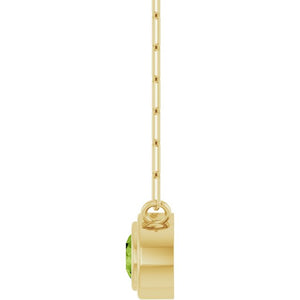 14K Rose Gold, 5mm Lab-Grown Blue Sapphire 18