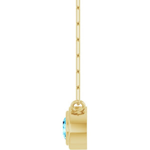 14K Rose Gold, 5mm Lab-Grown Blue Sapphire 18