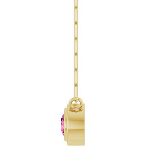 14K Rose Gold, 5mm Lab-Grown Blue Sapphire 18