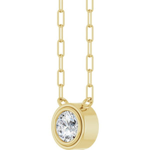 14K Rose Gold, 5mm Lab-Grown Blue Sapphire 18
