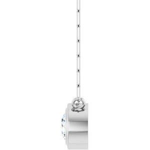 14K Rose Gold, 5mm Lab-Grown Blue Sapphire 18