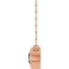 14K Rose Gold, 5mm Lab-Grown Blue Sapphire 18