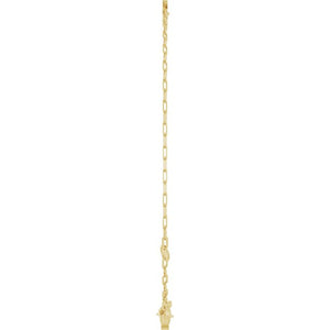 14K White Gold Initial E Bracelet, 6.5-7.5 Inch Elegant Design