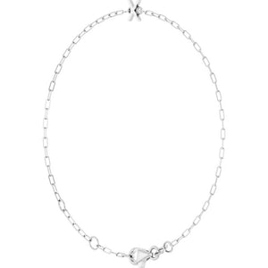 14K White Gold Initial E Bracelet, 6.5-7.5 Inch Elegant Design