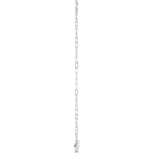 14K White Gold 7x5 mm Sideways Cross Bracelet – Elegant Design