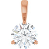 14K Rose Gold Lab-Created Moissanite Pendant Necklace