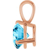 14K Rose Gold Lab-Created Moissanite Pendant Necklace