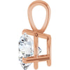 14K Rose Gold Lab-Created Moissanite Pendant Necklace