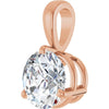 14K Rose Gold Lab-Created Moissanite Pendant Necklace