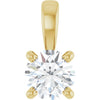 14K Yellow Gold 1 CTW Round Lab-Grown Diamond Pendant