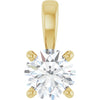 14K Yellow Gold 1 CTW Round Lab-Grown Diamond Pendant