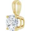 14K Yellow Gold 1 CTW Round Lab-Grown Diamond Pendant