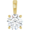 14K Yellow Gold 1 CTW Round Lab-Grown Diamond Pendant