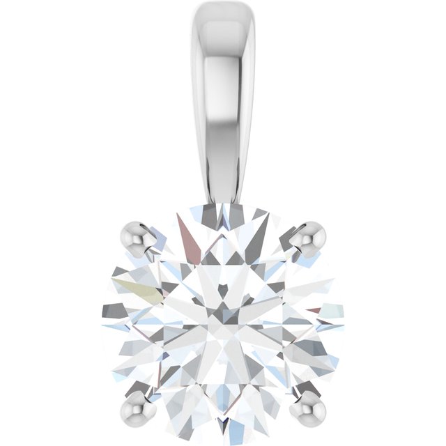 1 1/4 CT Lab-Grown Diamond 4-Prong Solitaire Pendant in 14K Gold