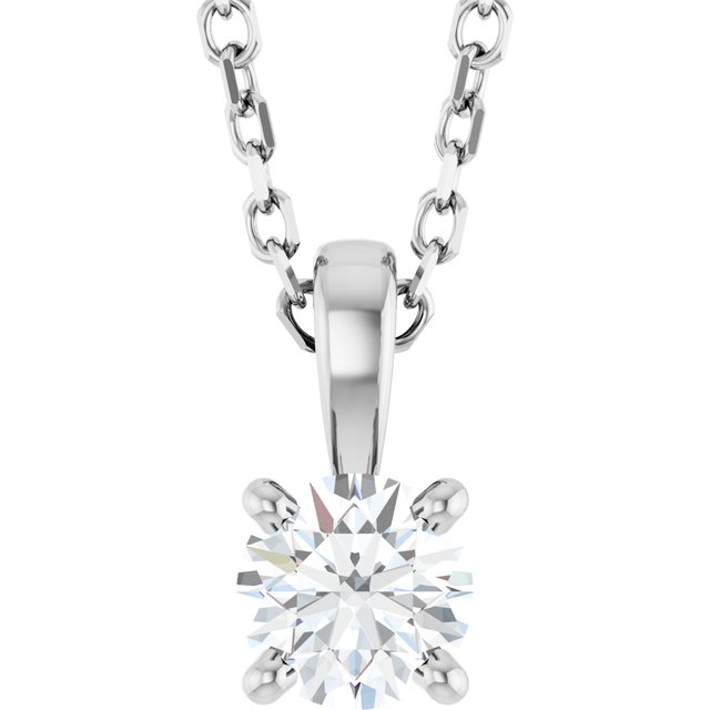 1/4 CTW Natural Diamond Necklace Set in 14K Gold