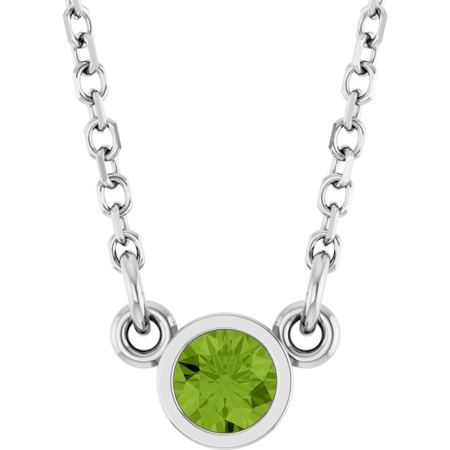 14K Gold Natural Diamond Solitaire Necklace