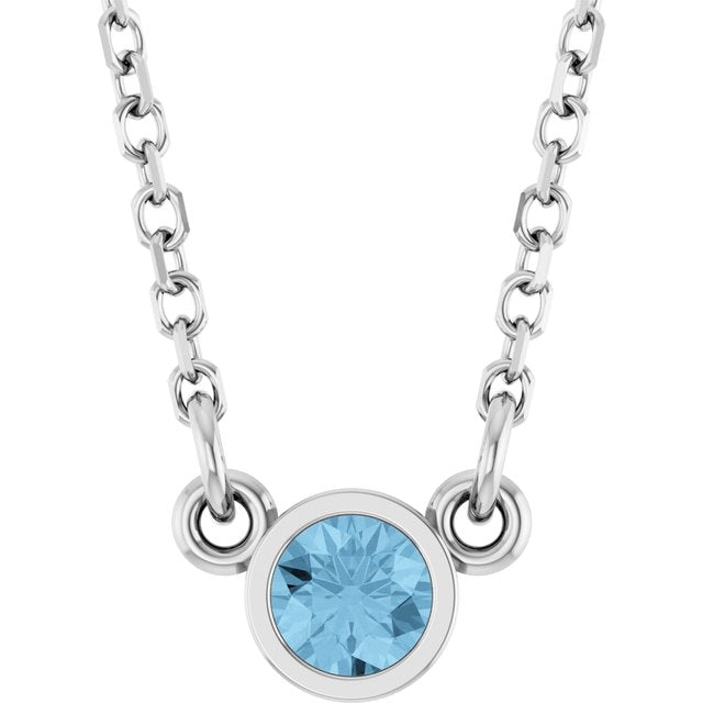 14K Gold Natural Diamond Solitaire Necklace