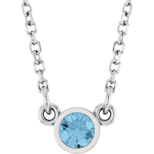 14K Gold Natural Diamond Solitaire Necklace