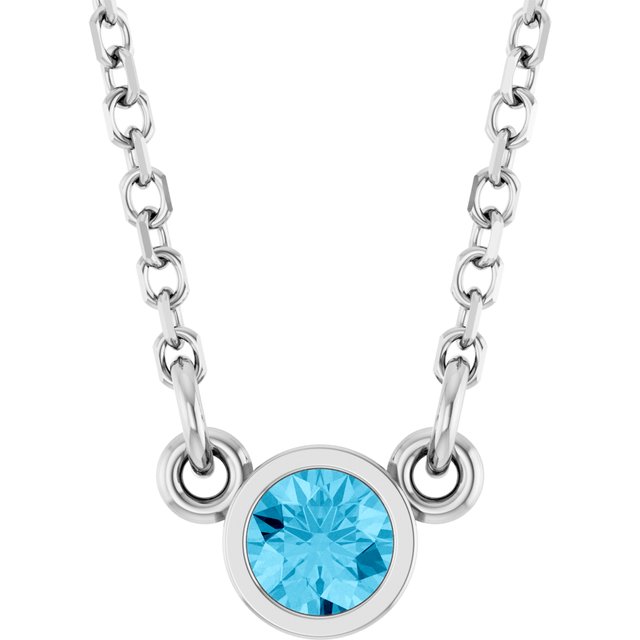 14K Gold Natural Diamond Solitaire Necklace