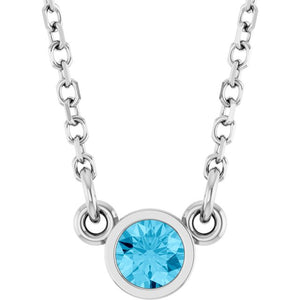 14K Gold Natural Diamond Solitaire Necklace