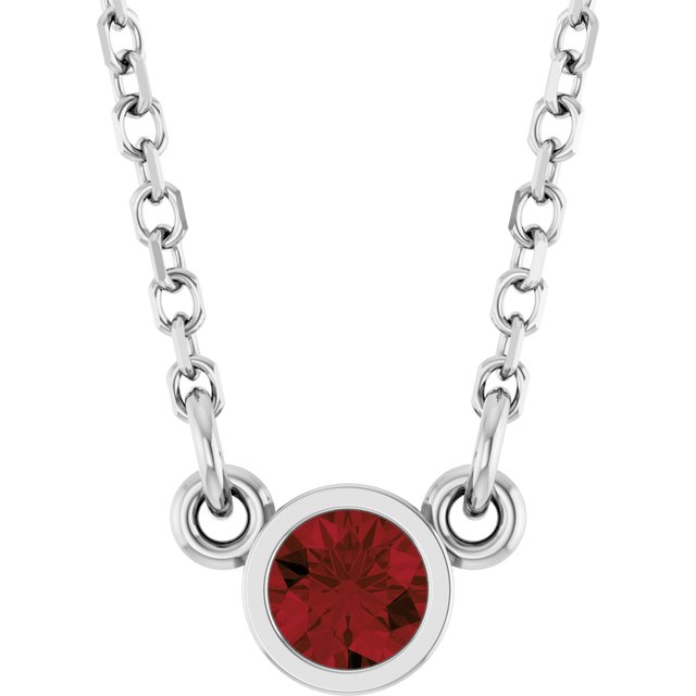 14K Gold Natural Diamond Solitaire Necklace