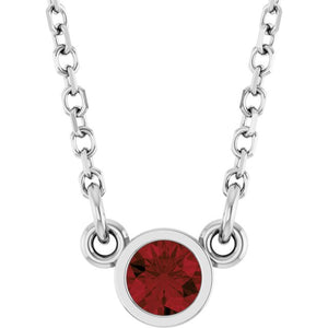 14K Gold Natural Diamond Solitaire Necklace