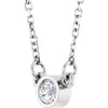 14K Gold, 3 mm Stuller Lab-Grown Moissanite Solitaire 18 in Necklace