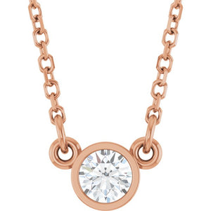 1/6 Ct Lab Grown Diamond Solitaire Necklace